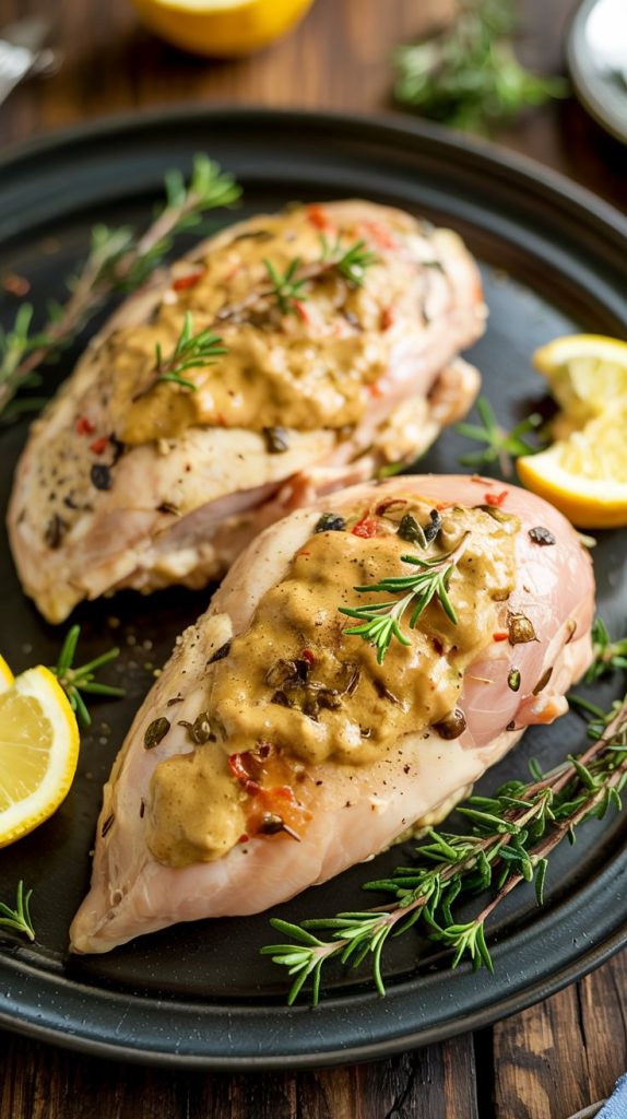 Baked Chicken Breasts with Dijon Mustard and Herbs Recipe