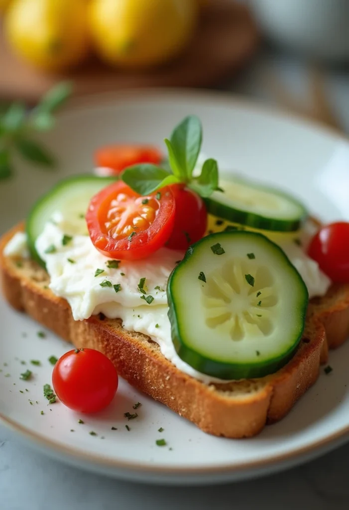 Cottage Cheese Breakfast Toast