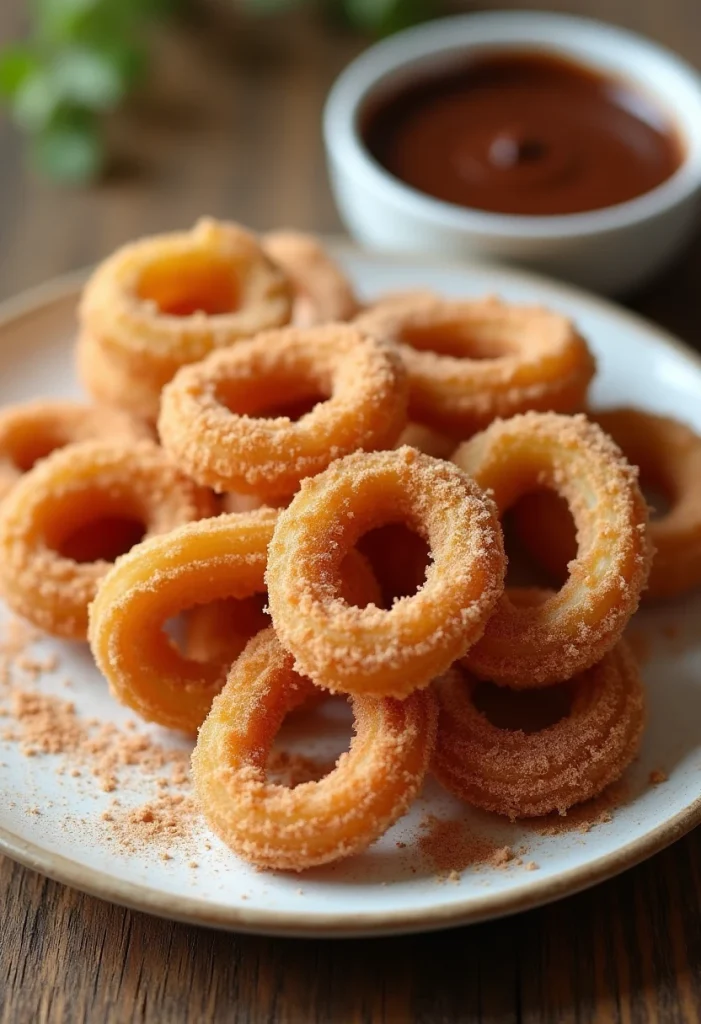Crispy Air Fryer Churros with Chocolate Dipping Sauce