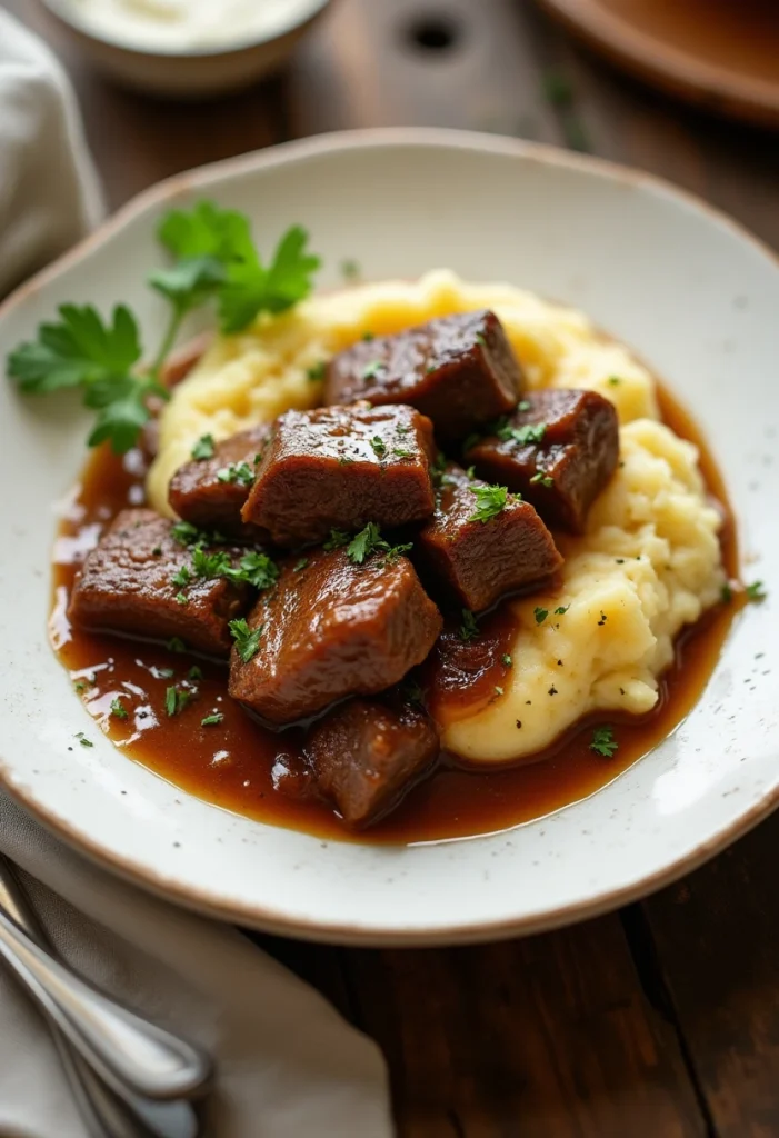 Crockpot Beef Tips And Gravy