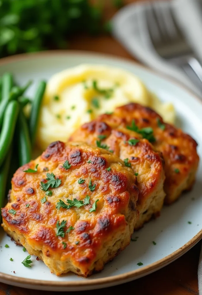 Garlic Parmesan Chicken Meatloaves