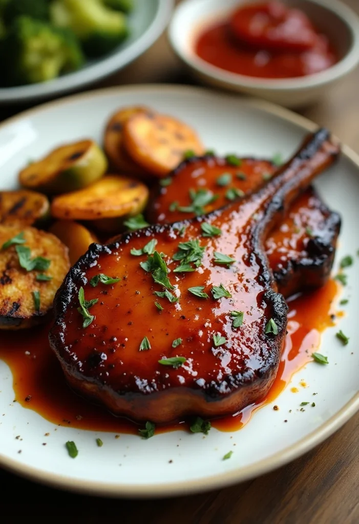 Grilled BBQ Pork Chops