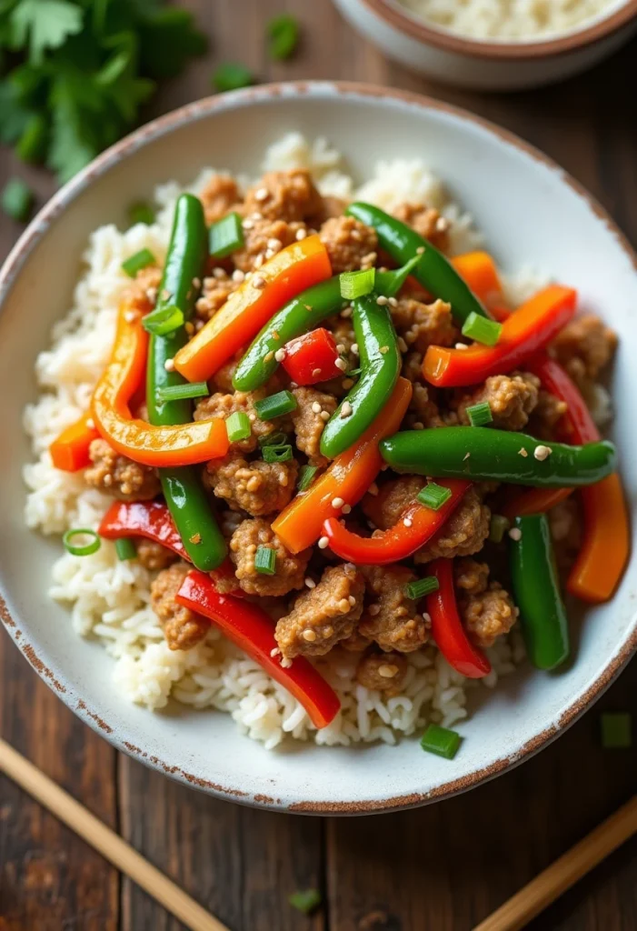 Ground Chicken Stir Fry