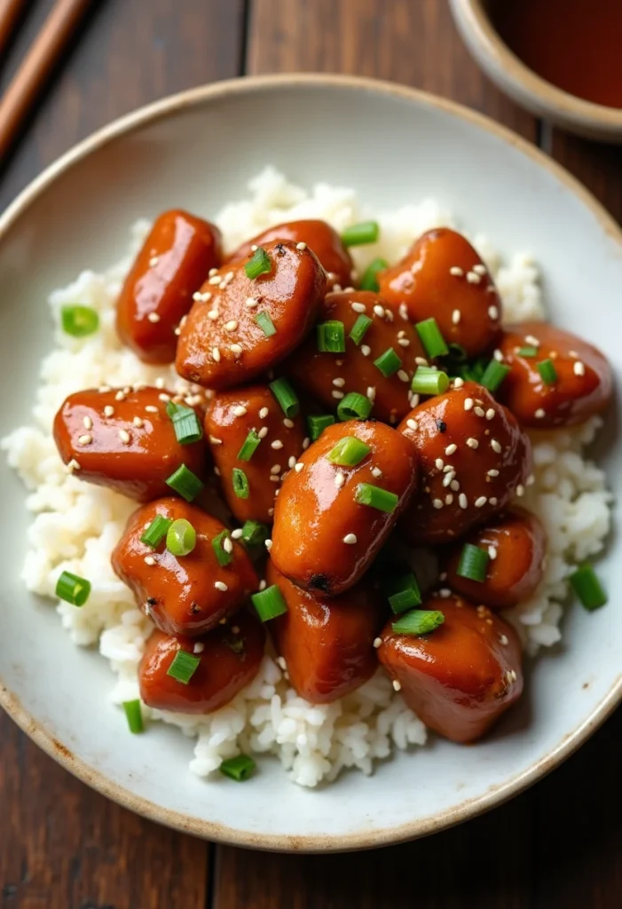 Honey Garlic Pork and Rice