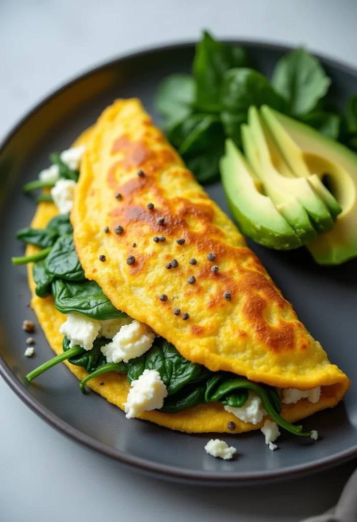 Keto High Protein Cottage Cheese Omelet