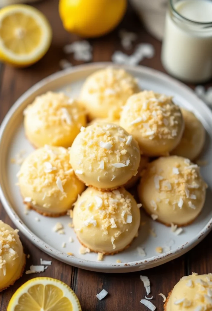 Lemon Coconut Cheesecake Cookies