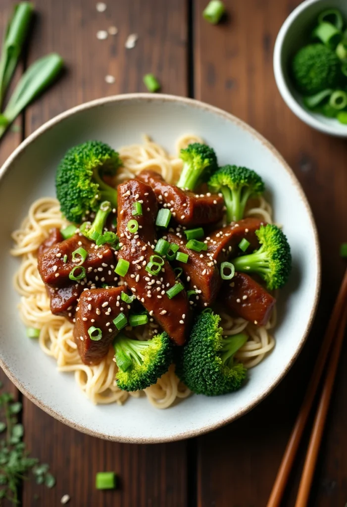 Magnolian Beef And Broccoli With Noodles