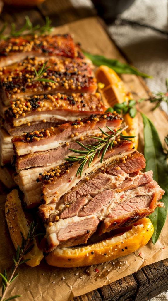 Oven Baked Pork Belly Slices recipe