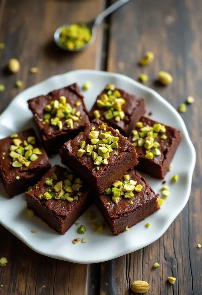 Pistachio Chocolate Brownies