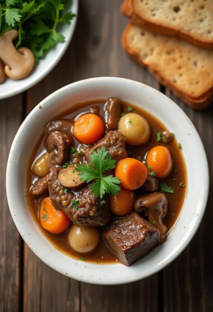 Slow Cooker Beef and Mushroom Stew