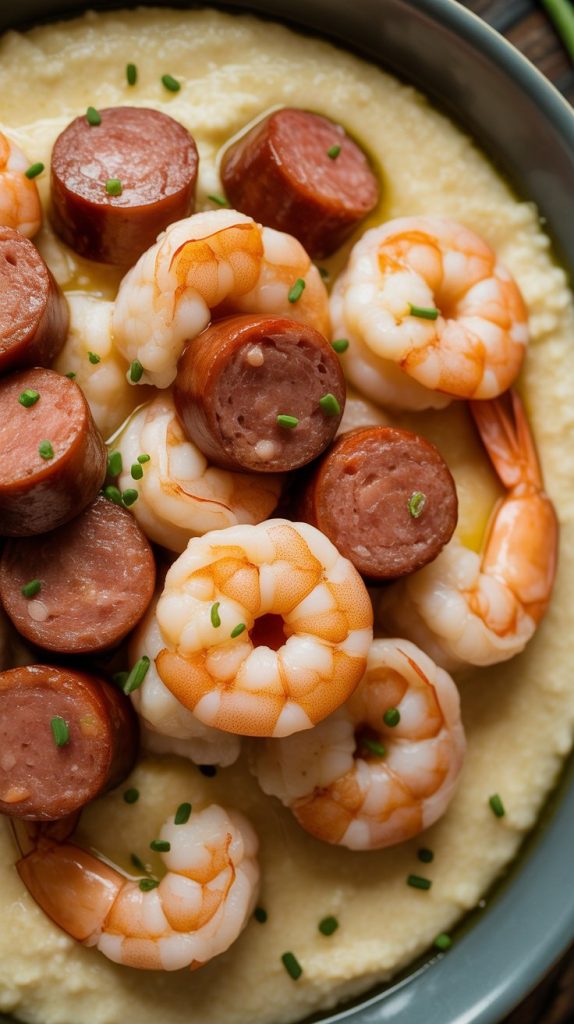 Shrimp and Grits with Andouille Sausage recipe