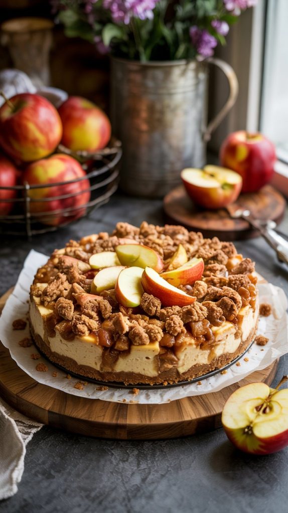 Apple Crisp Cheesecake Recipe