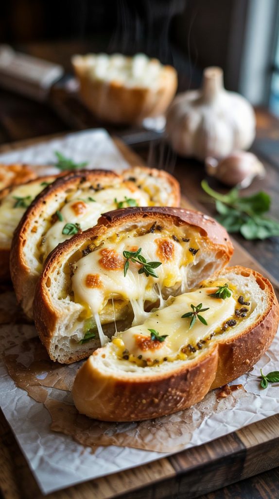 Cheesy Garlic Bread Recipe