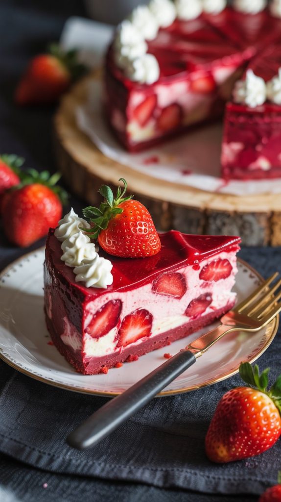 Red Velvet Strawberry Cheesecake Recipe
