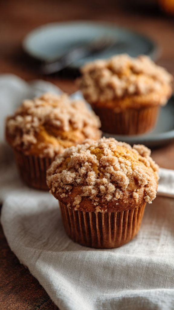 Apple Pumpkin Muffins With Crumb Topping