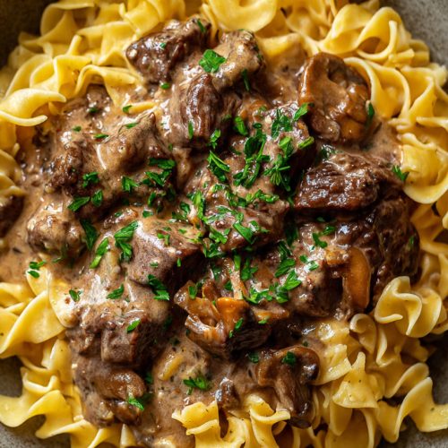 Beef Stroganoff With Egg Noodles